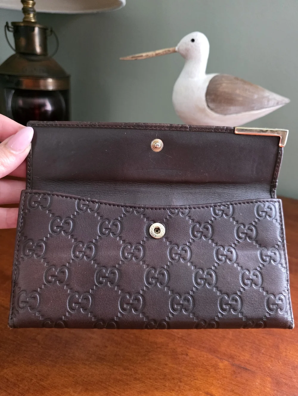 Gucci Guccissima Continental Wallet Brown Leather Wallet COA - Picture 9 of 16